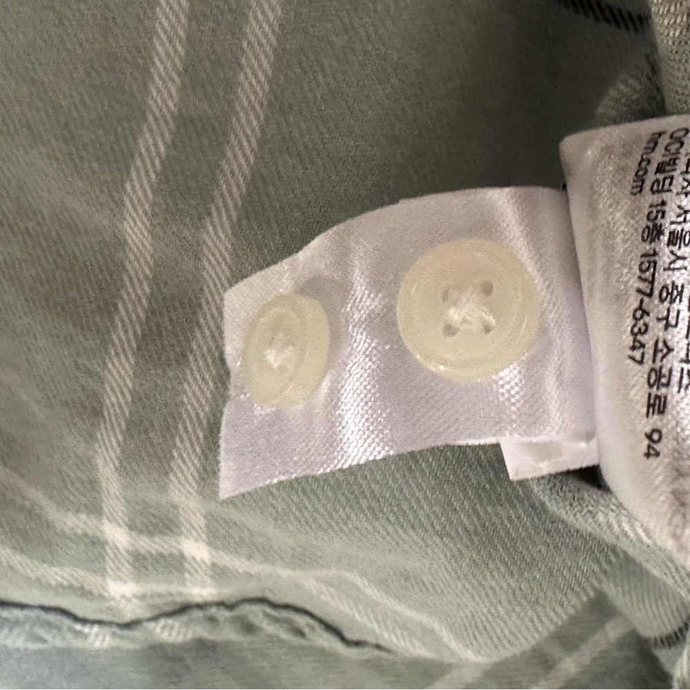 Divided by H&M Turquoise Plaid Button Down Shirt - Picture 6 of 8